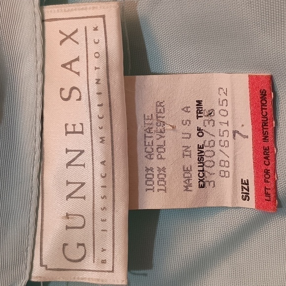 Gunne Sax Vintage Southern Belle Light Blue Prom Dress Size Jr 7 - Picture 5 of 15